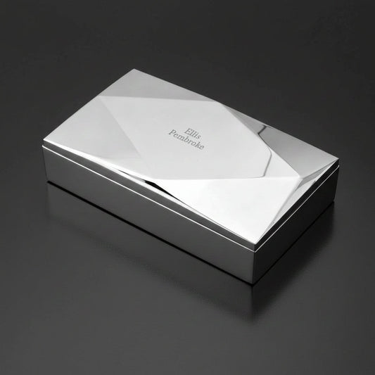 Personalized Origami Silver Accessories Box | 624g Silver Valet Box