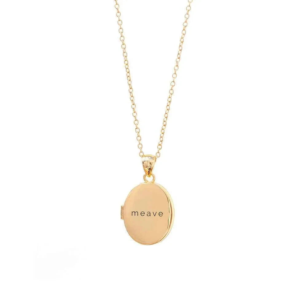 Personalized Oval Photo Locket  Necklaces Deeply Engraved