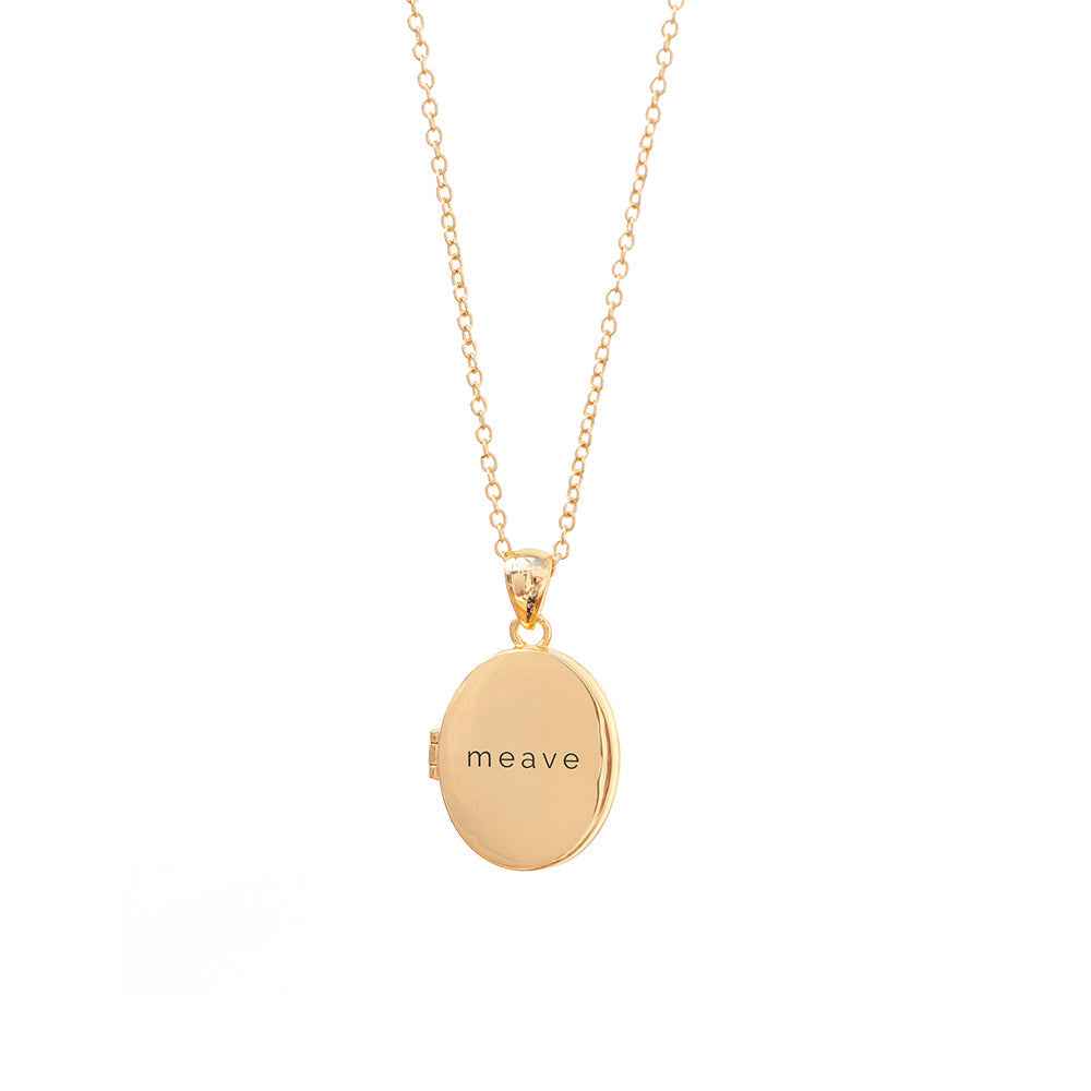 Personalized Oval Photo Locket  Necklaces Deeply Engraved