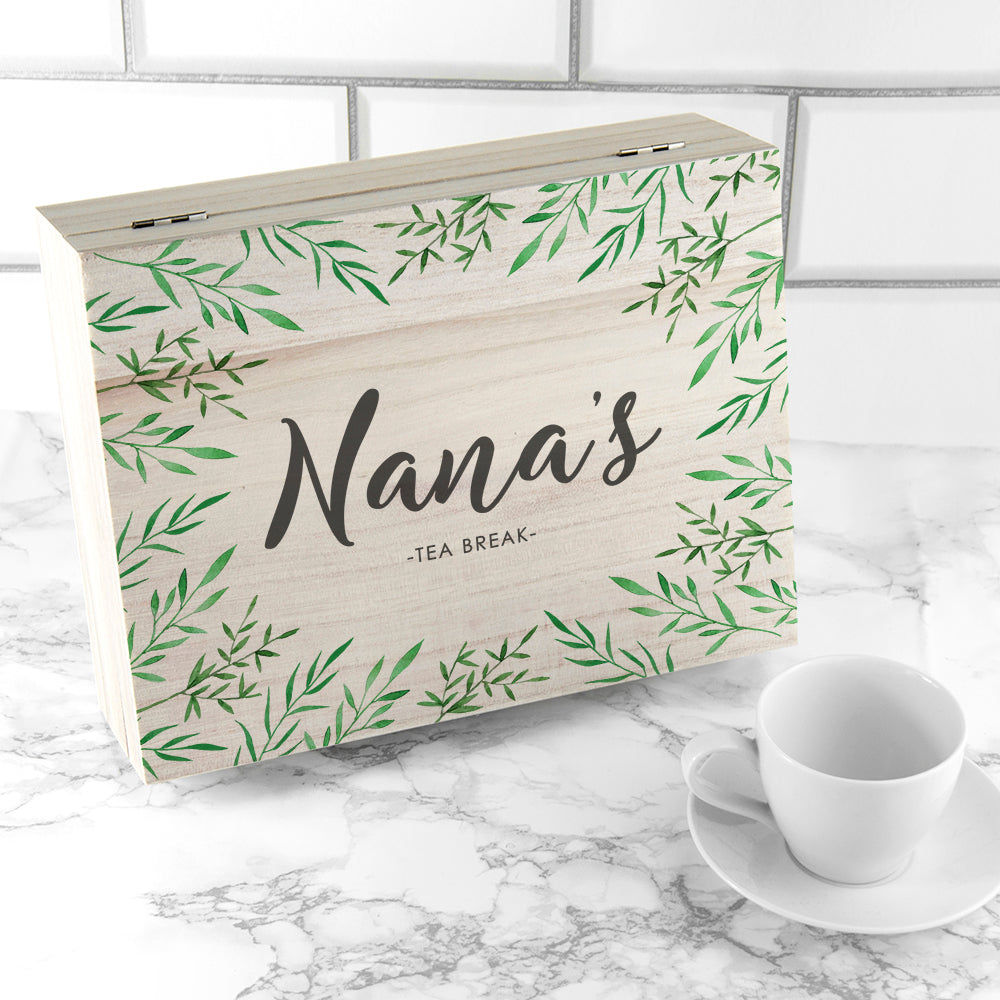 Personalized Positivi-tea Tea Box  Tea Boxes Deeply Engraved
