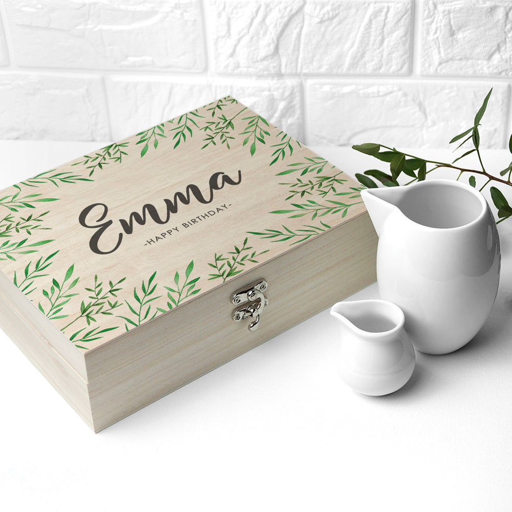 Personalized Positivi-tea Tea Box  Tea Boxes Deeply Engraved