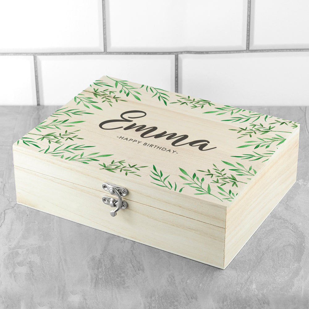 Personalized Positivi-tea Tea Box  Tea Boxes Deeply Engraved