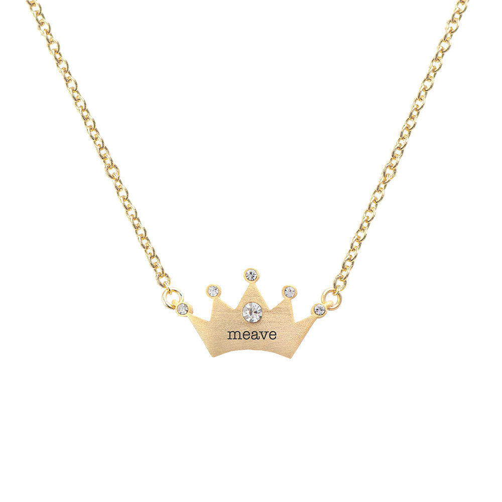 Personalized Princess Crown Necklace  Necklaces Deeply Engraved