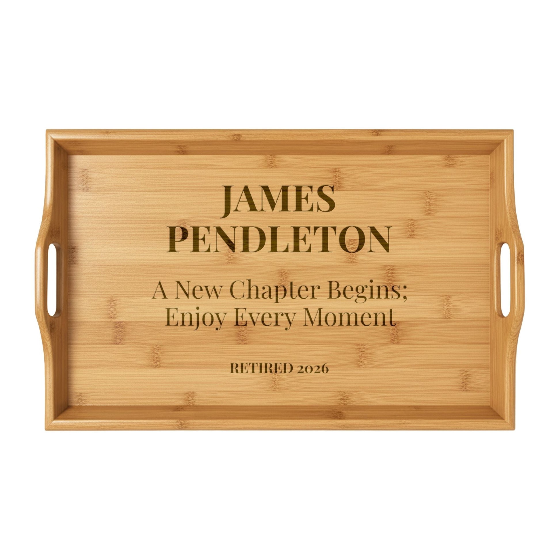 Personalized Retirement Serving Tray  Serving Trays Deeply Engraved