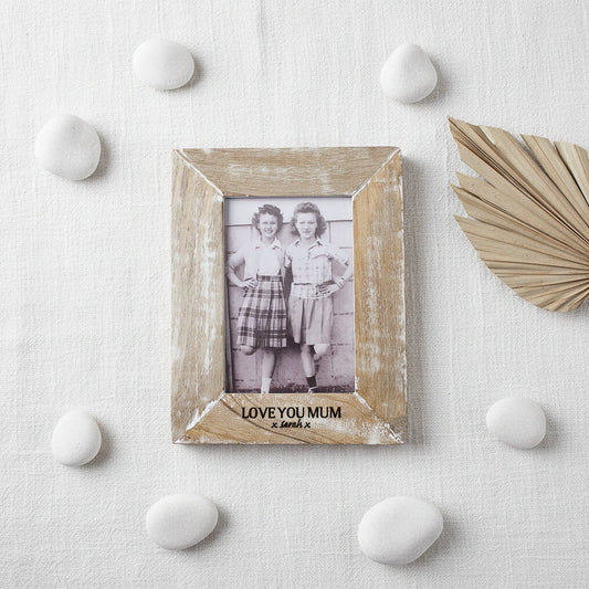Personalized Rustic Mango Wood Picture Frame  Photo Frames Deeply Engraved