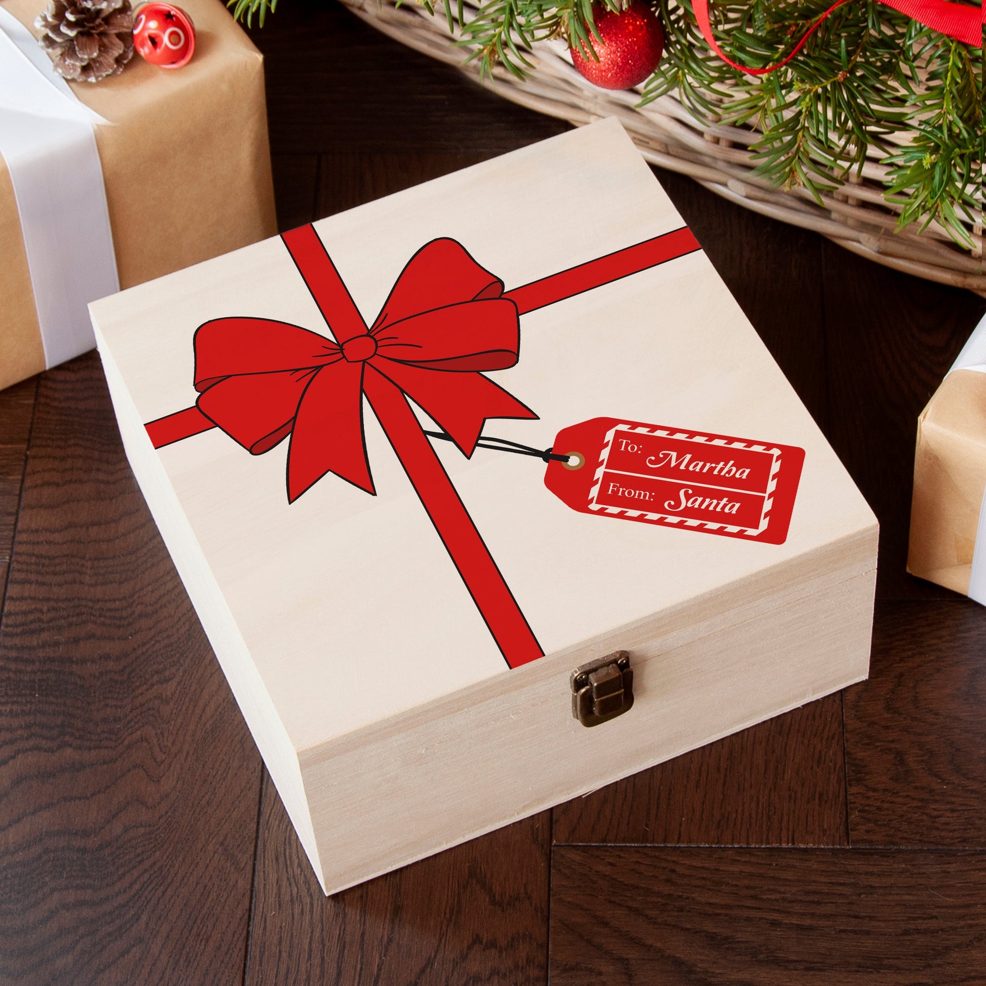 Personalized Santa Gift Box  Keepsake Boxes Deeply Engraved