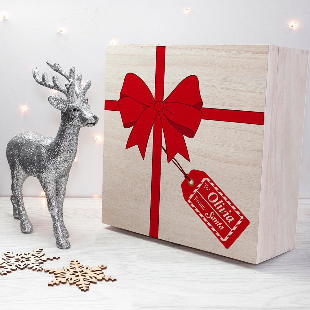 Personalized Santa Gift Box  Keepsake Boxes Deeply Engraved