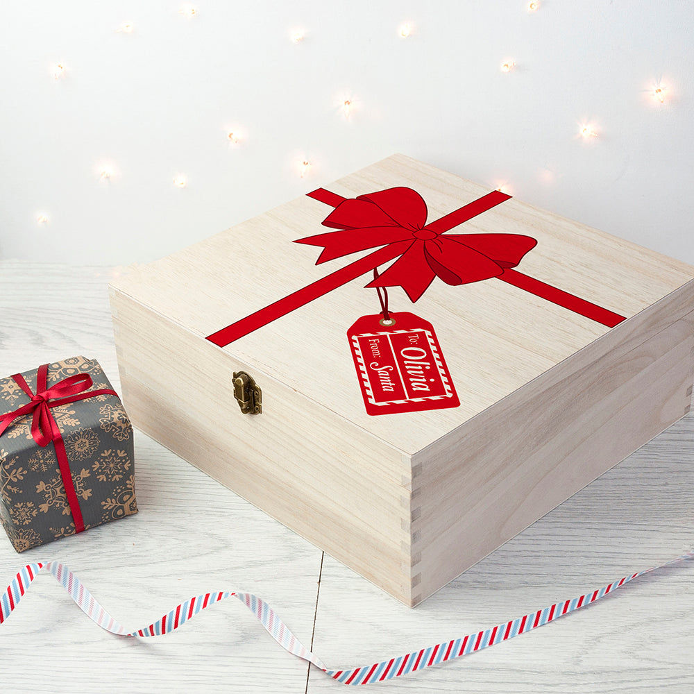 Personalized Santa Gift Box  Keepsake Boxes Deeply Engraved