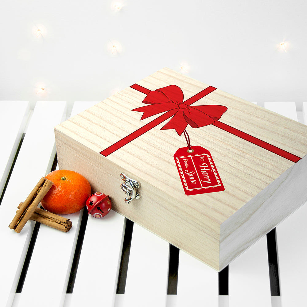Personalized Santa Gift Box  Keepsake Boxes Deeply Engraved