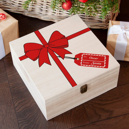 Personalized Santa Gift Box  Keepsake Boxes Deeply Engraved