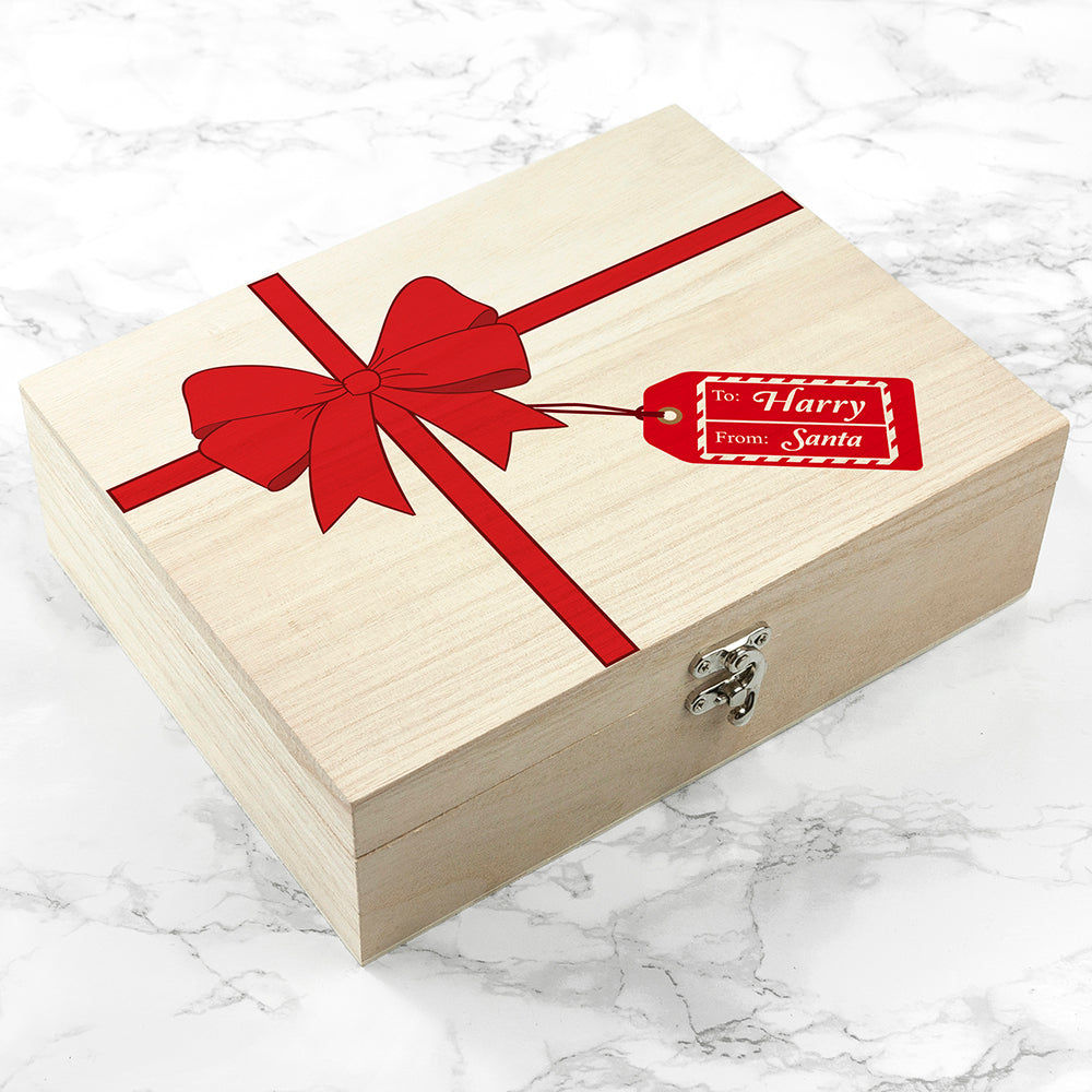 Personalized Santa Gift Box  Keepsake Boxes Deeply Engraved