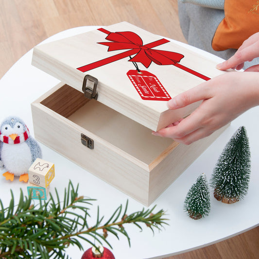 Personalized Santa Gift Box  Keepsake Boxes Deeply Engraved