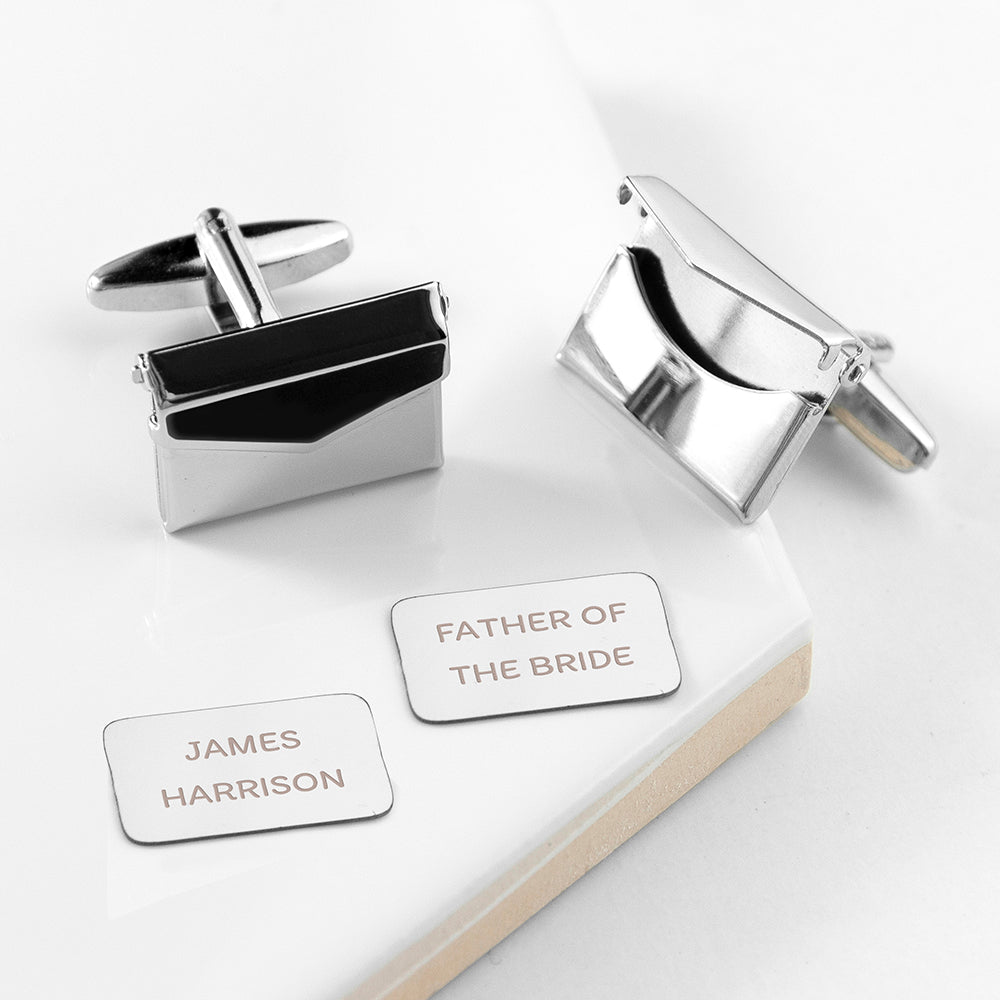 Personalized Secret Message Envelope Cufflinks  Cufflinks Deeply Engraved