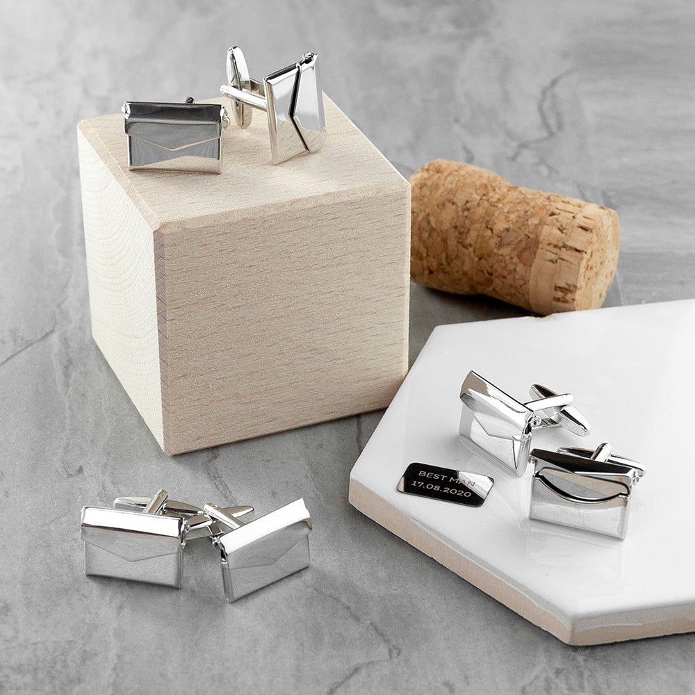 Personalized Secret Message Envelope Cufflinks  Cufflinks Deeply Engraved