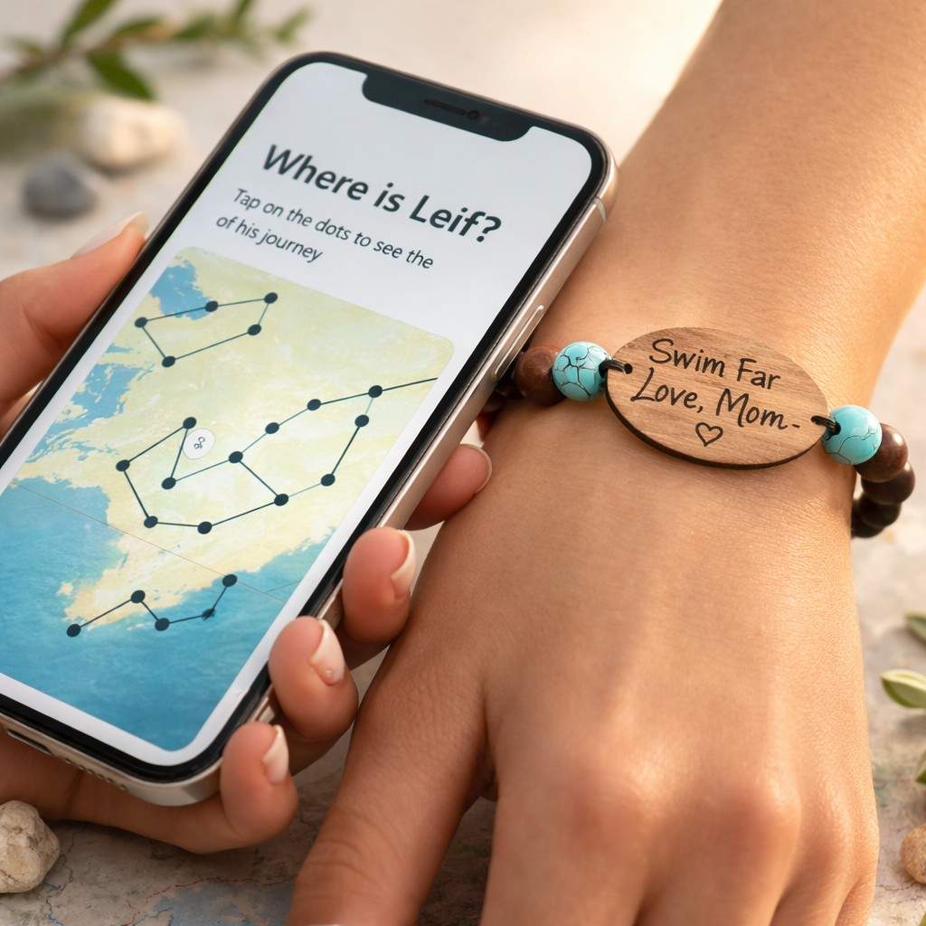 Personalized Shark Tracking Bracelet  Animal Tracking Bracelets Deeply Engraved