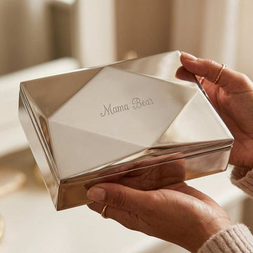 Personalized Silver Origami Jewelry Box  Jewellery Boxes & Storage Deeply Engraved