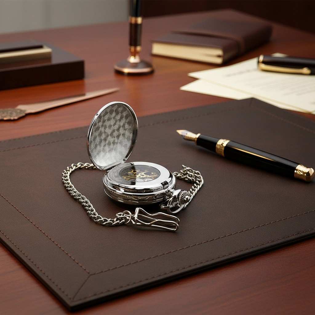 personalized-silver-pocket-watch-desk-display