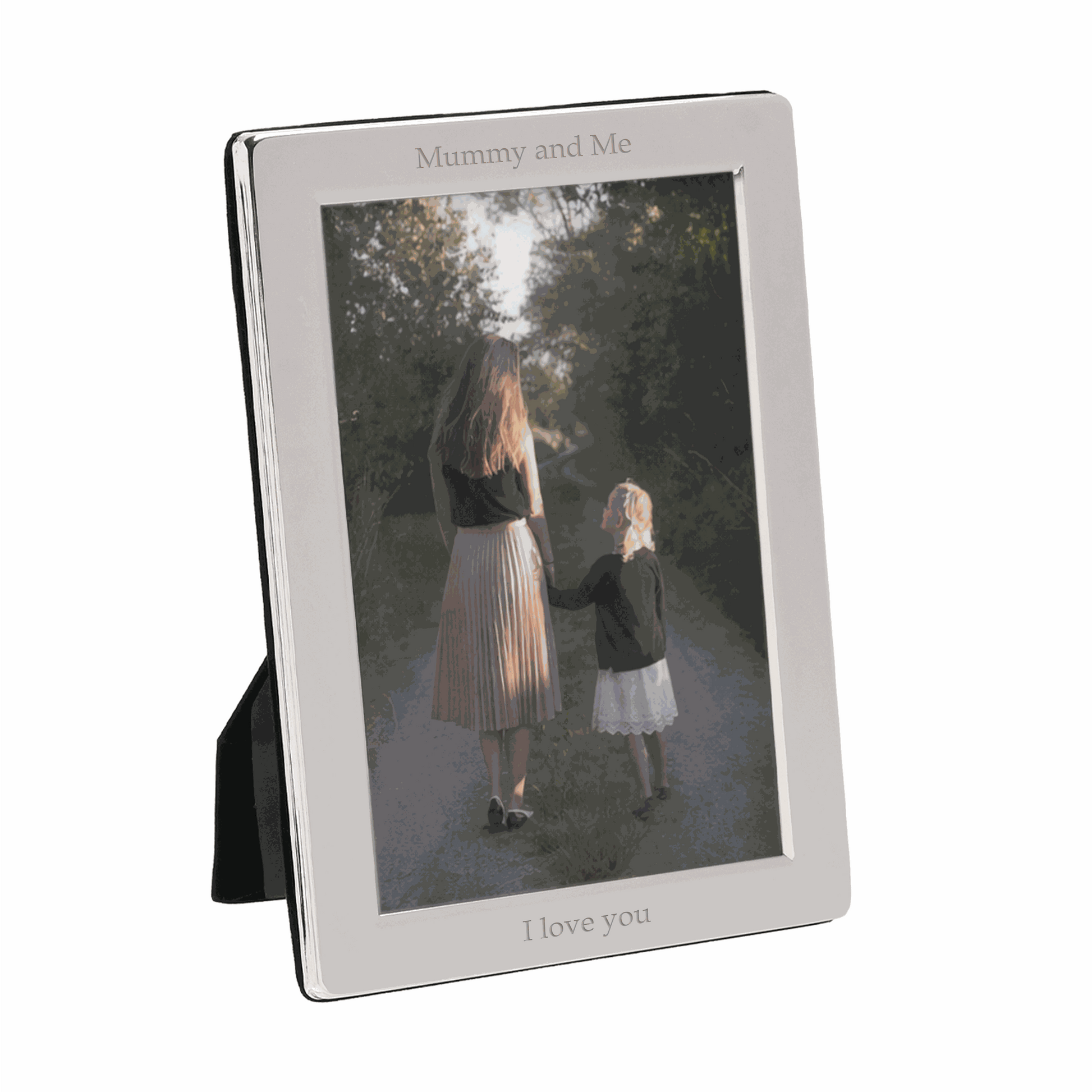 Personalized Silver Portrait Picture Frame  Photo Frames Deeply Engraved