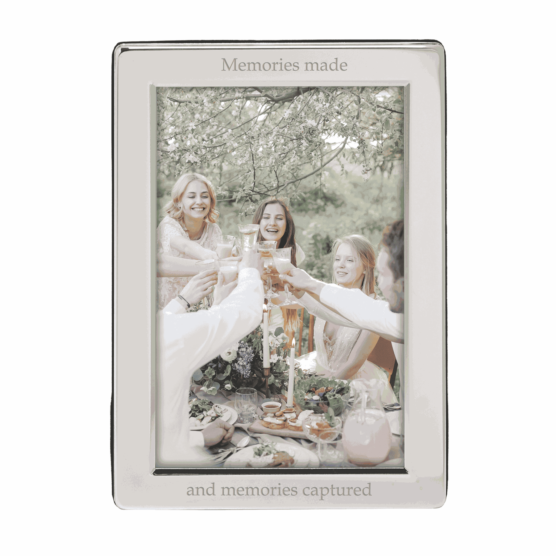 Personalized Silver Portrait Picture Frame  Photo Frames Deeply Engraved