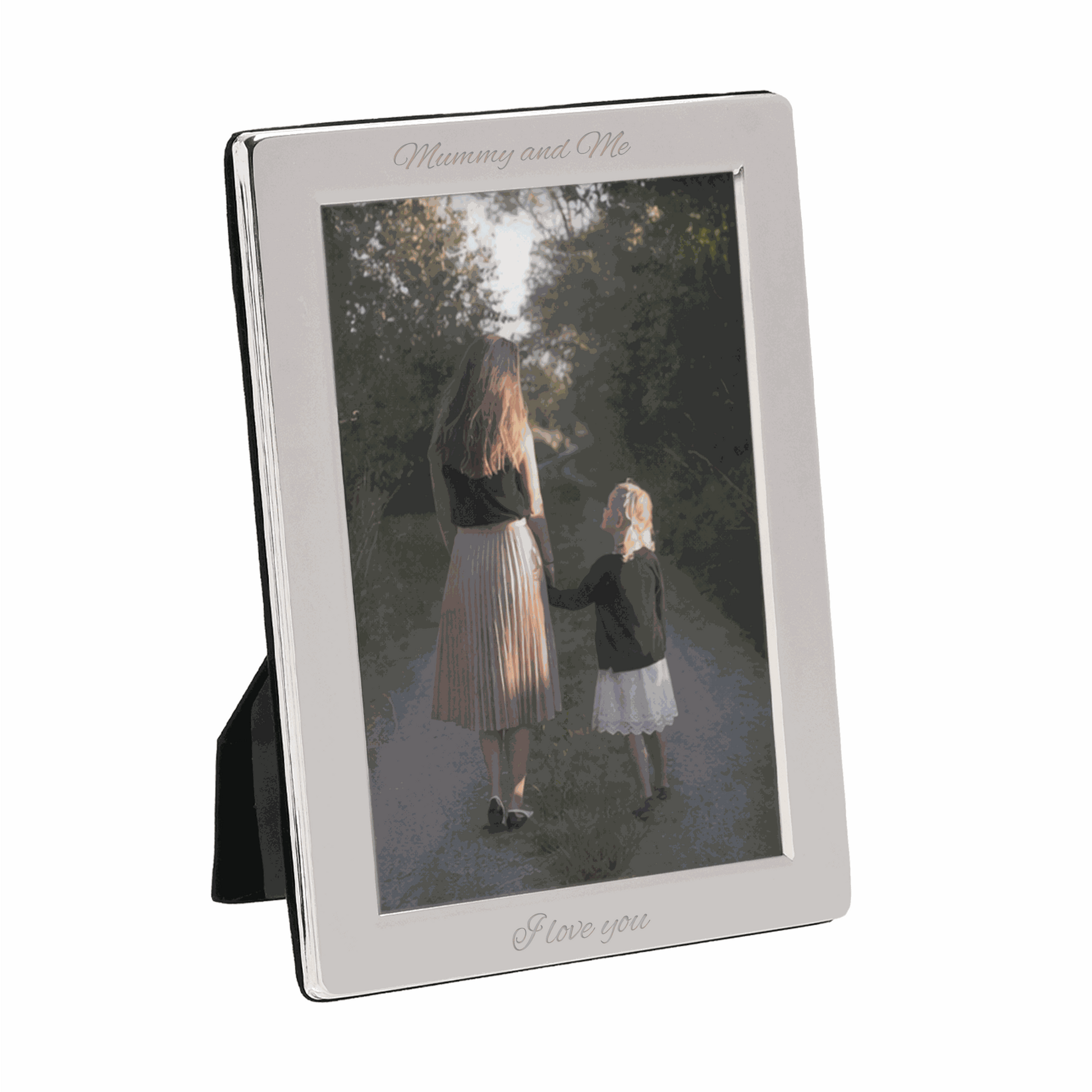 Personalized Silver Portrait Picture Frame  Photo Frames Deeply Engraved