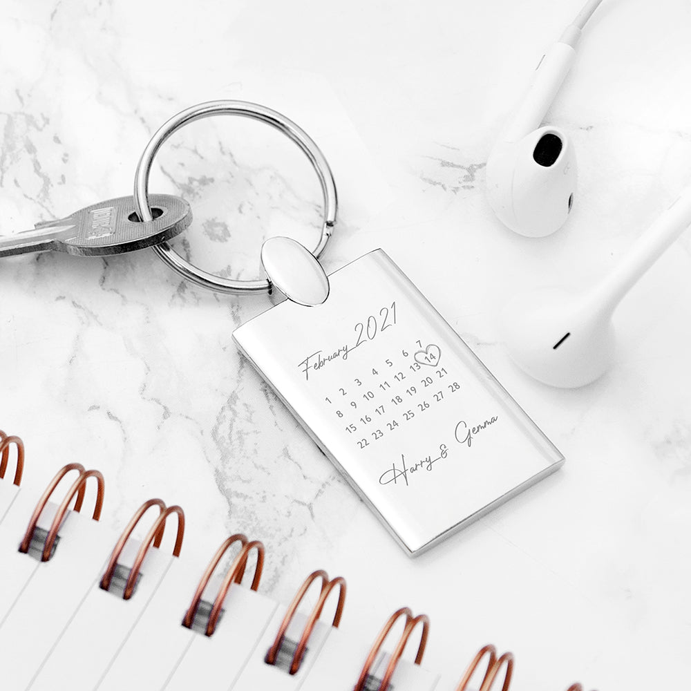 Personalized Special Date Keyring  Keyrings Deeply Engraved