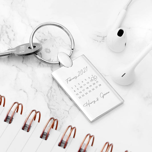 Personalized Special Date Keyring  Keyrings Deeply Engraved