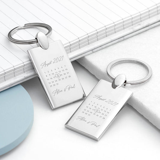 Personalized Special Date Keyring  Keyrings Deeply Engraved