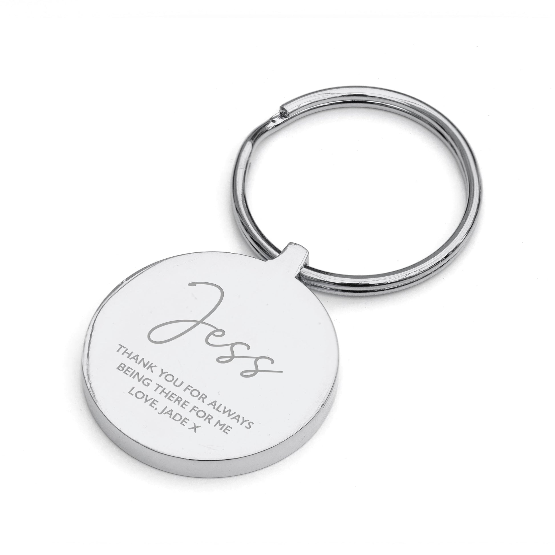Personalized Special Person Round Keyring  Keyrings Deeply Engraved
