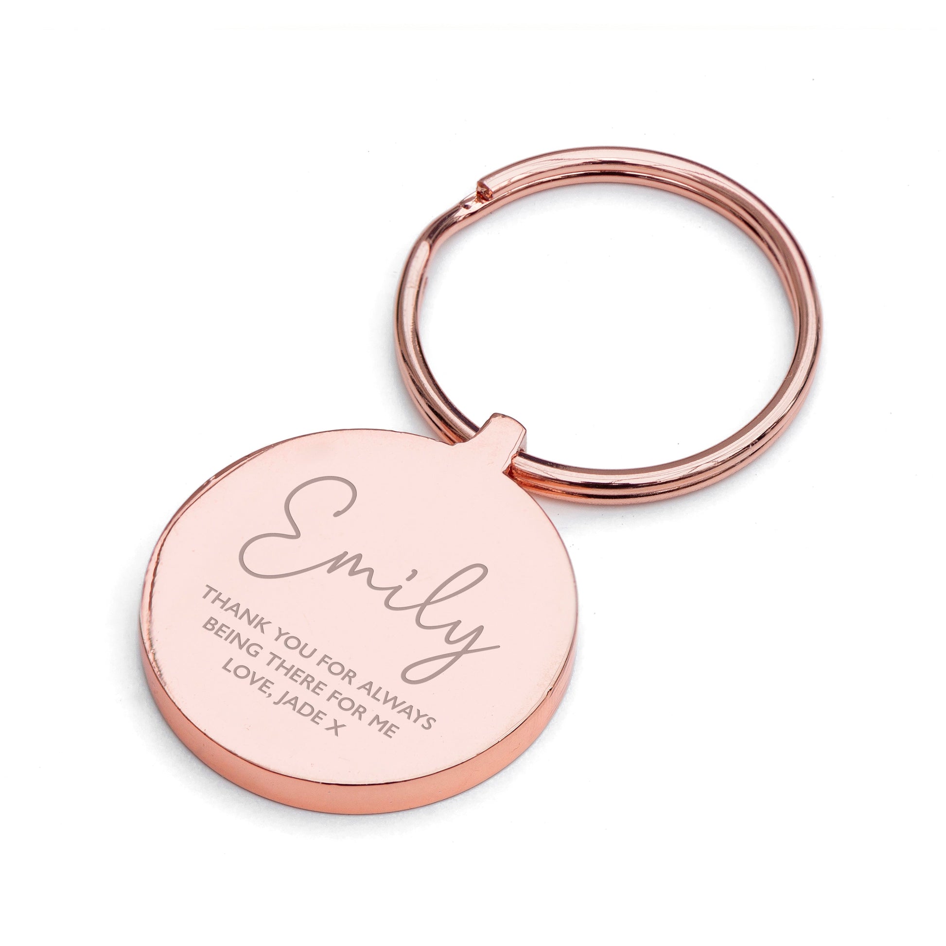 Personalized Special Person Round Keyring  Keyrings Deeply Engraved