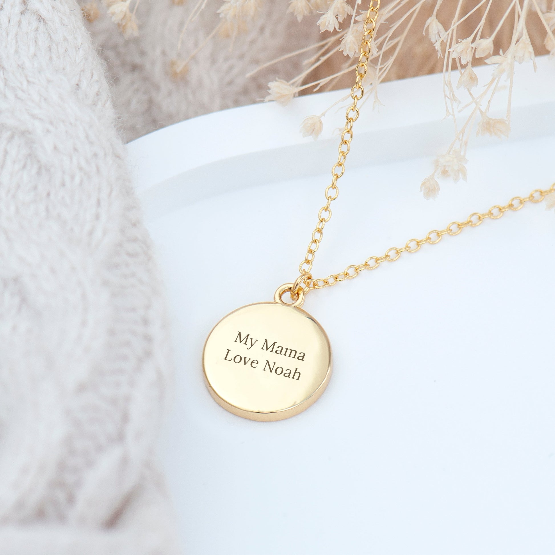 Personalized Sunburst Necklace  Necklaces Deeply Engraved