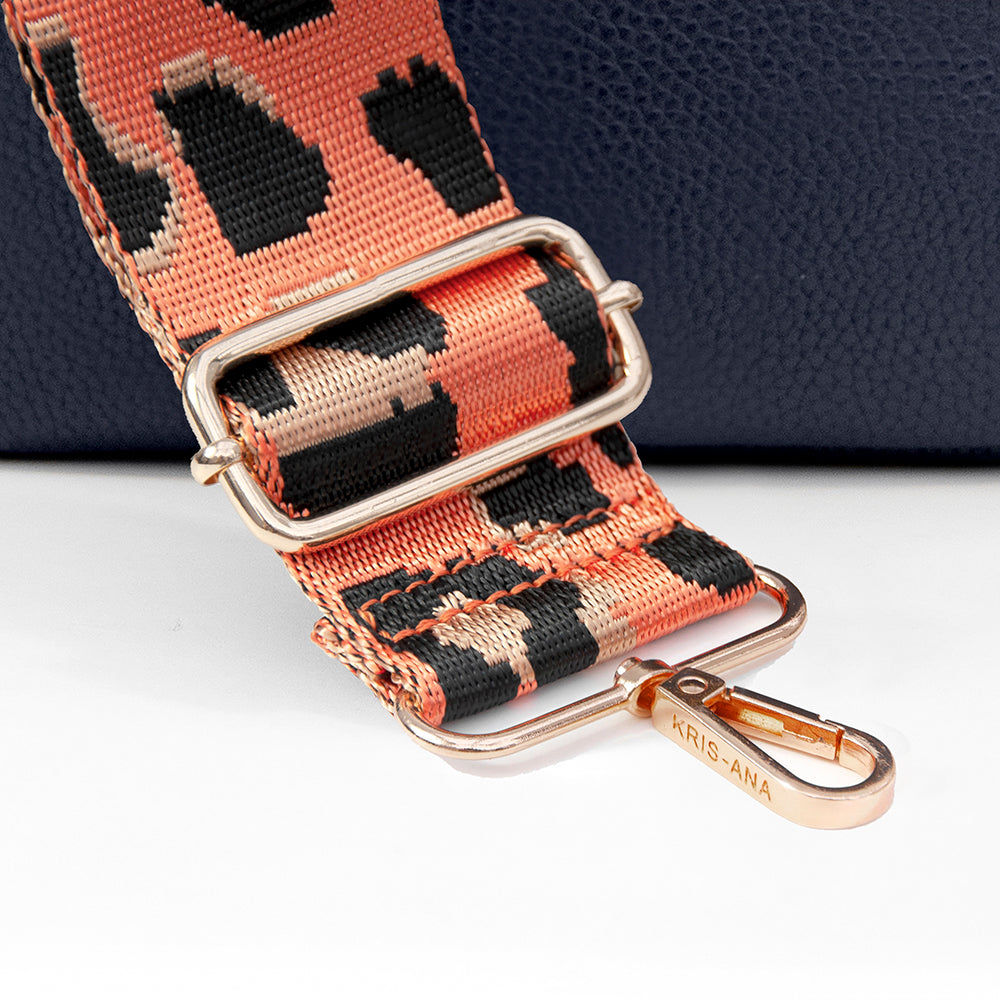 Personalized Vegan Leather Crossbody Bag - Navy  Cross Body Bags Deeply Engraved
