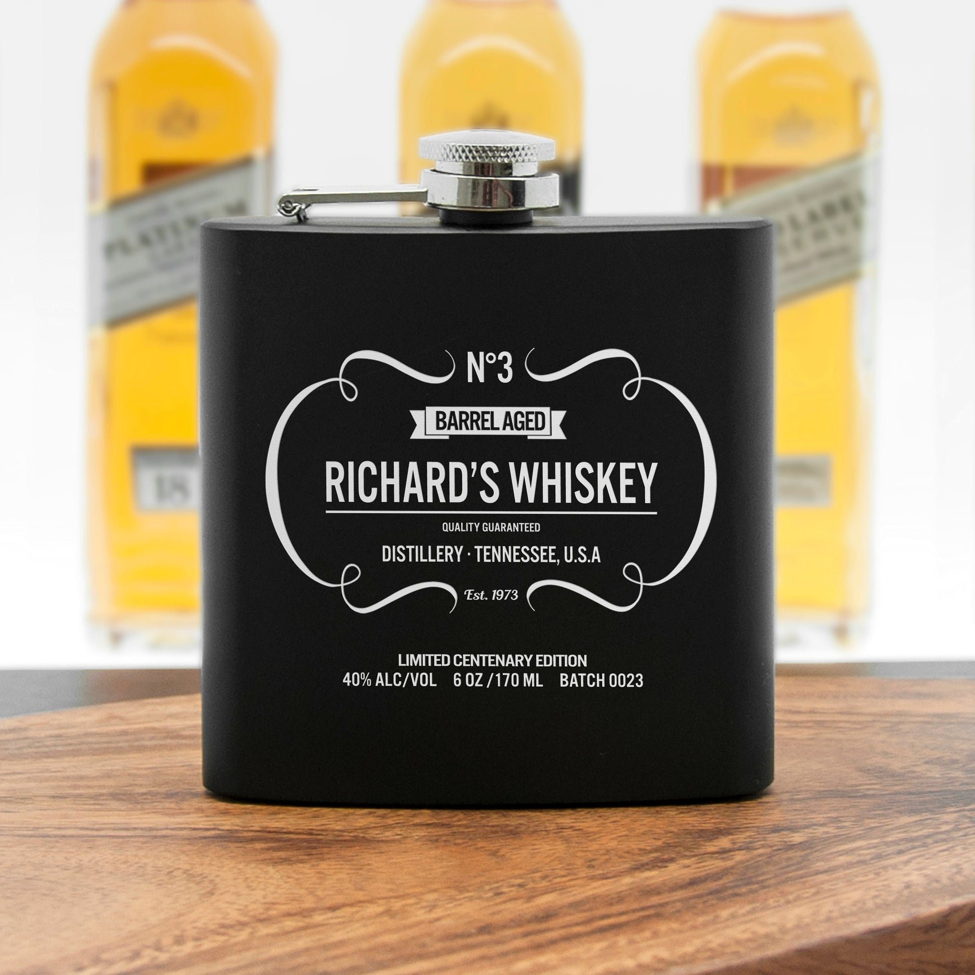 Personalized Vintage Whiskey Hip Flask  Hip Flasks Deeply Engraved