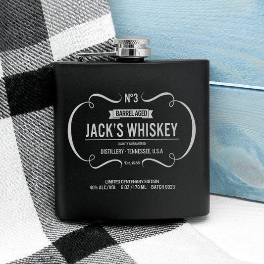 Personalized Vintage Whiskey Hip Flask  Hip Flasks Deeply Engraved