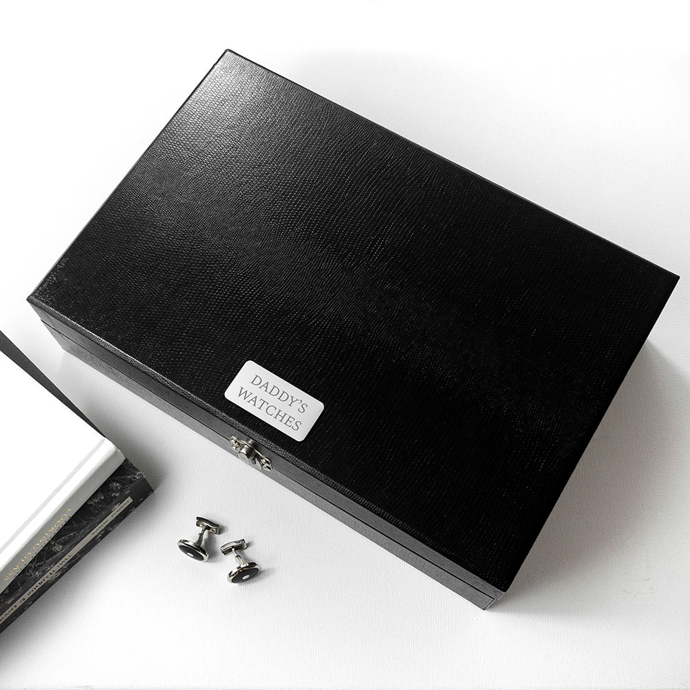 Personalized Watch and Cufflinks Box  Watch and Cufflinks Boxes Deeply Engraved