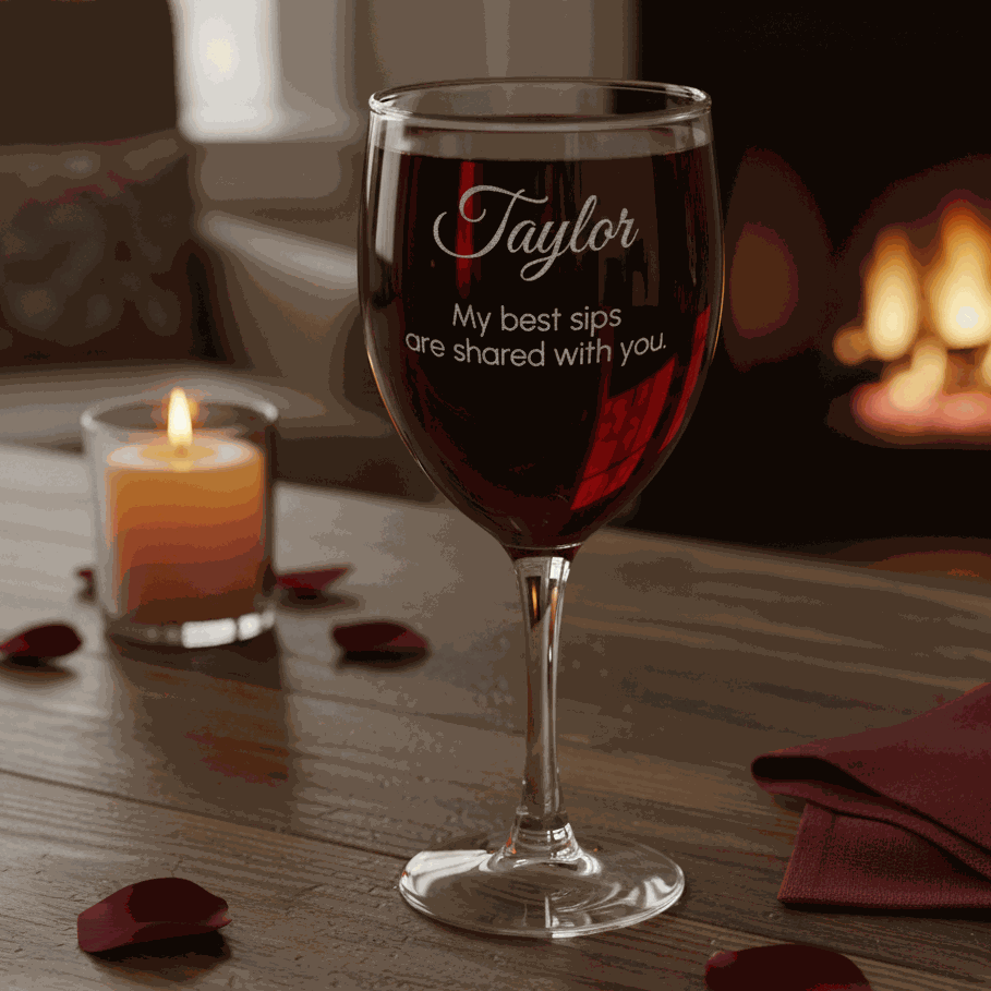 Personalized Wine Glass  Wine Glasses Deeply Engraved