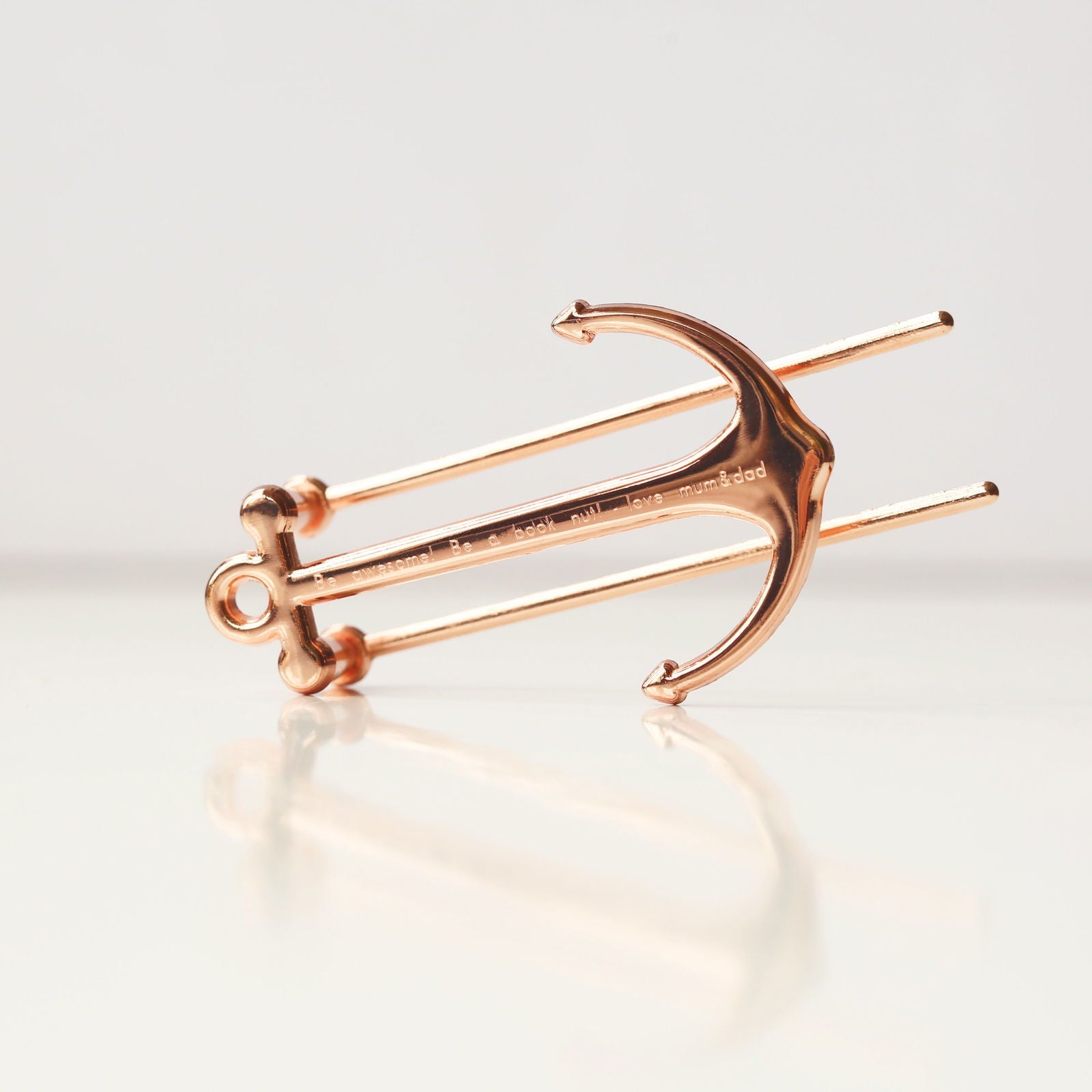 Pesonalized Metal Book Anchor - Gold & Rose Gold  Book Marks Deeply Engraved