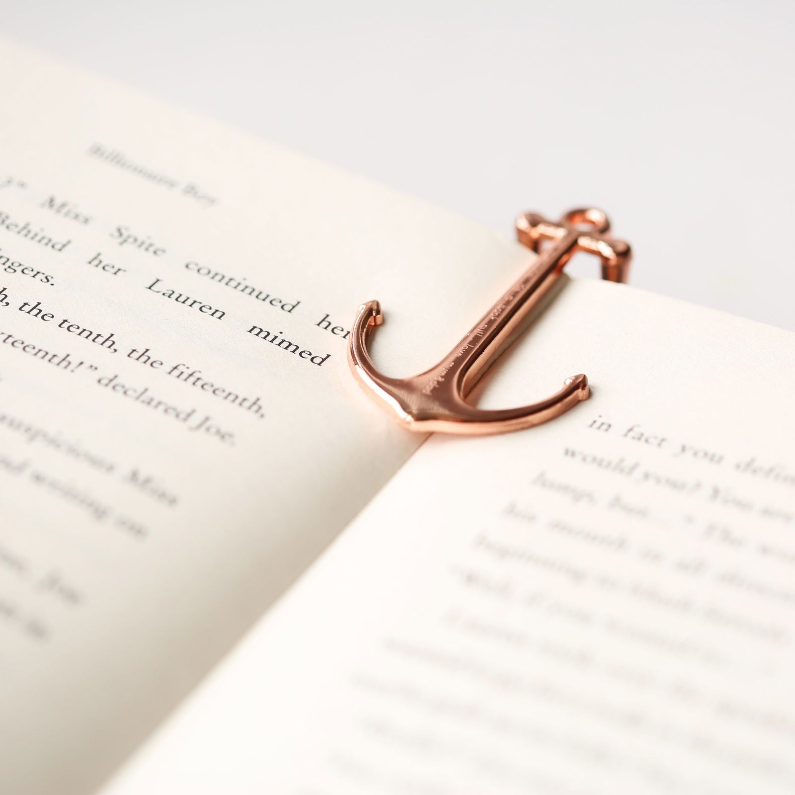 Pesonalized Metal Book Anchor - Gold & Rose Gold  Book Marks Deeply Engraved