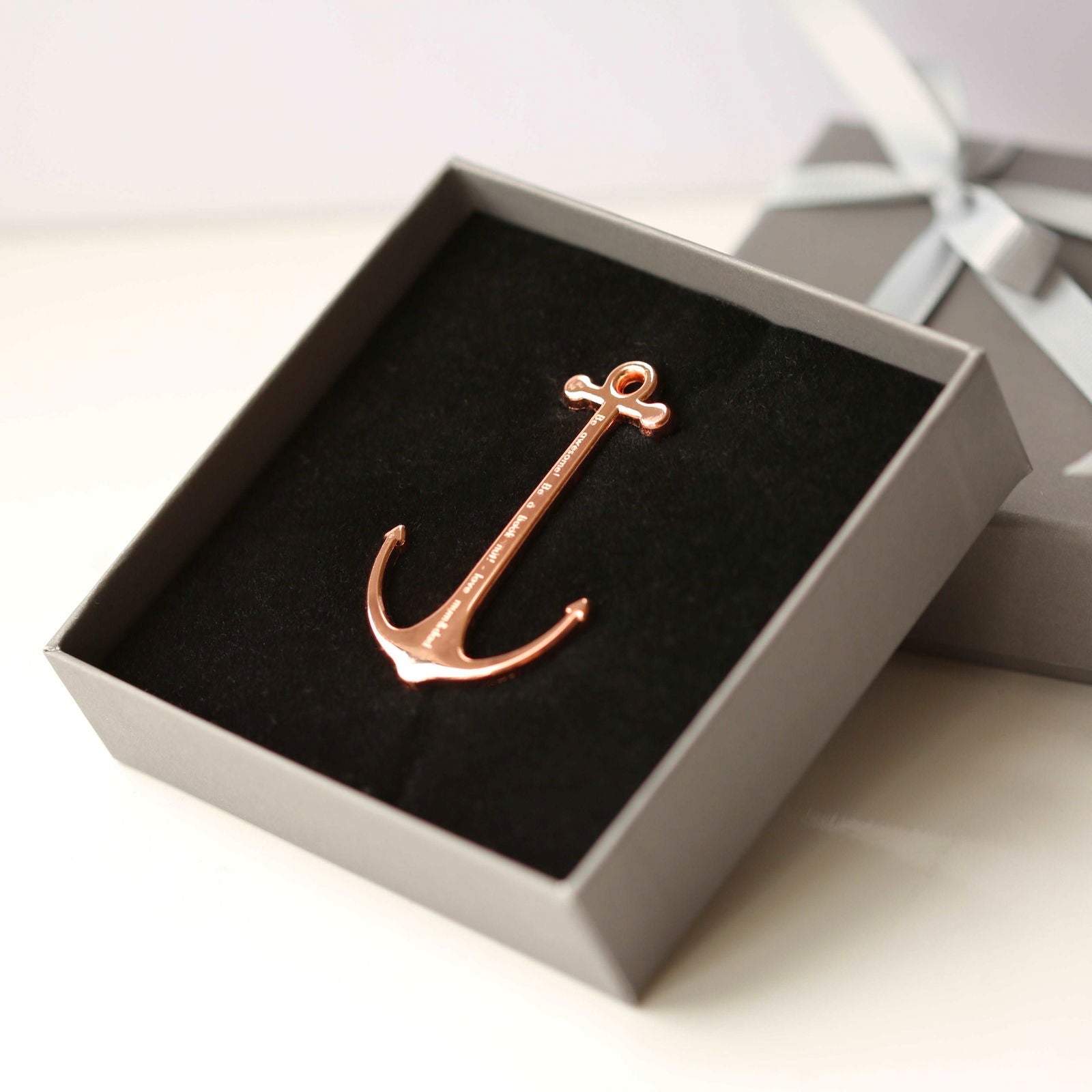 Pesonalized Metal Book Anchor - Gold & Rose Gold  Book Marks Deeply Engraved