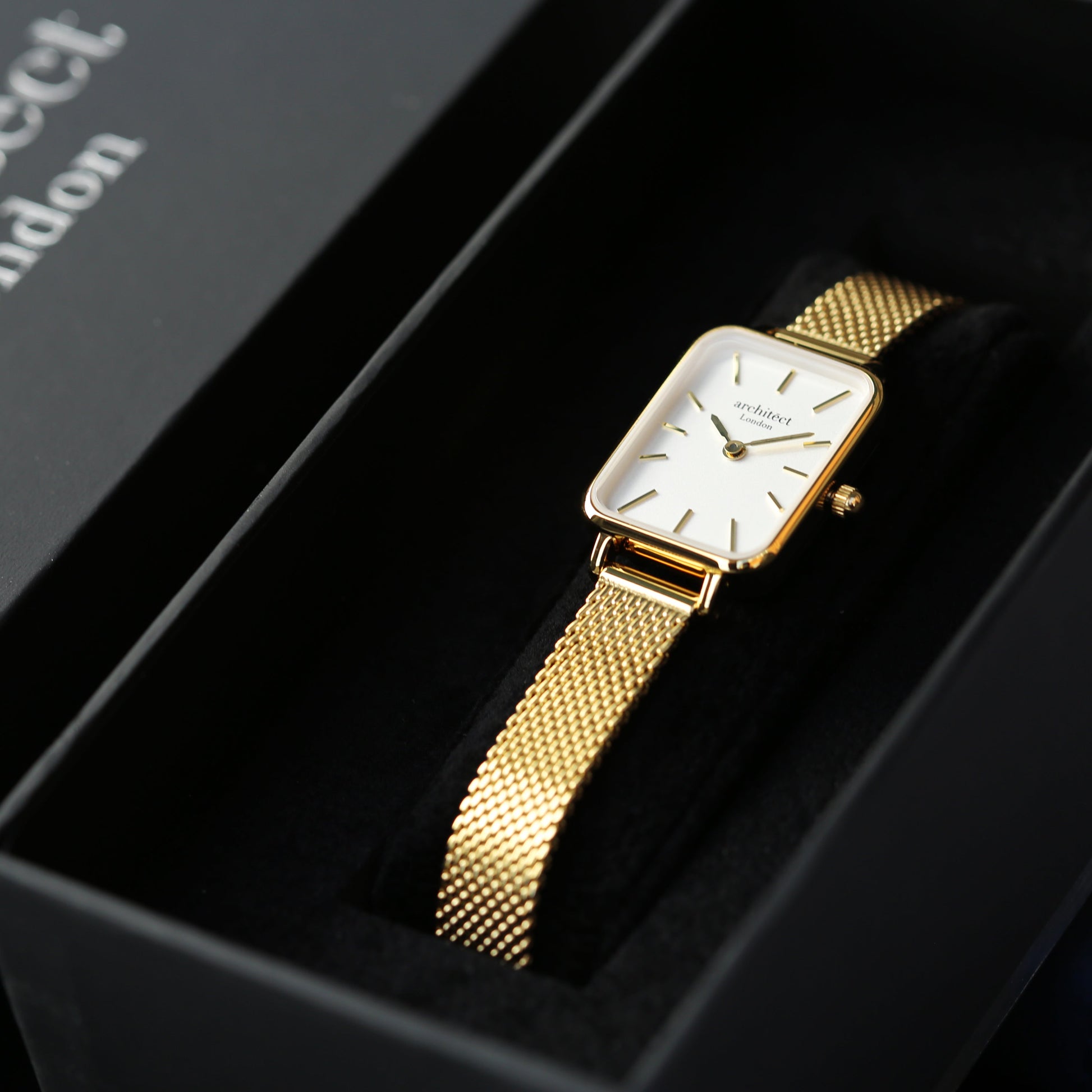 Petite Personalized Handwriting Engraved Watch – Gold Mesh  Ladies' Watches Deeply Engraved