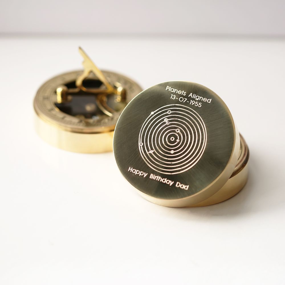 Planets Aligned Nautical Sundial Compass  Compasses Deeply Engraved