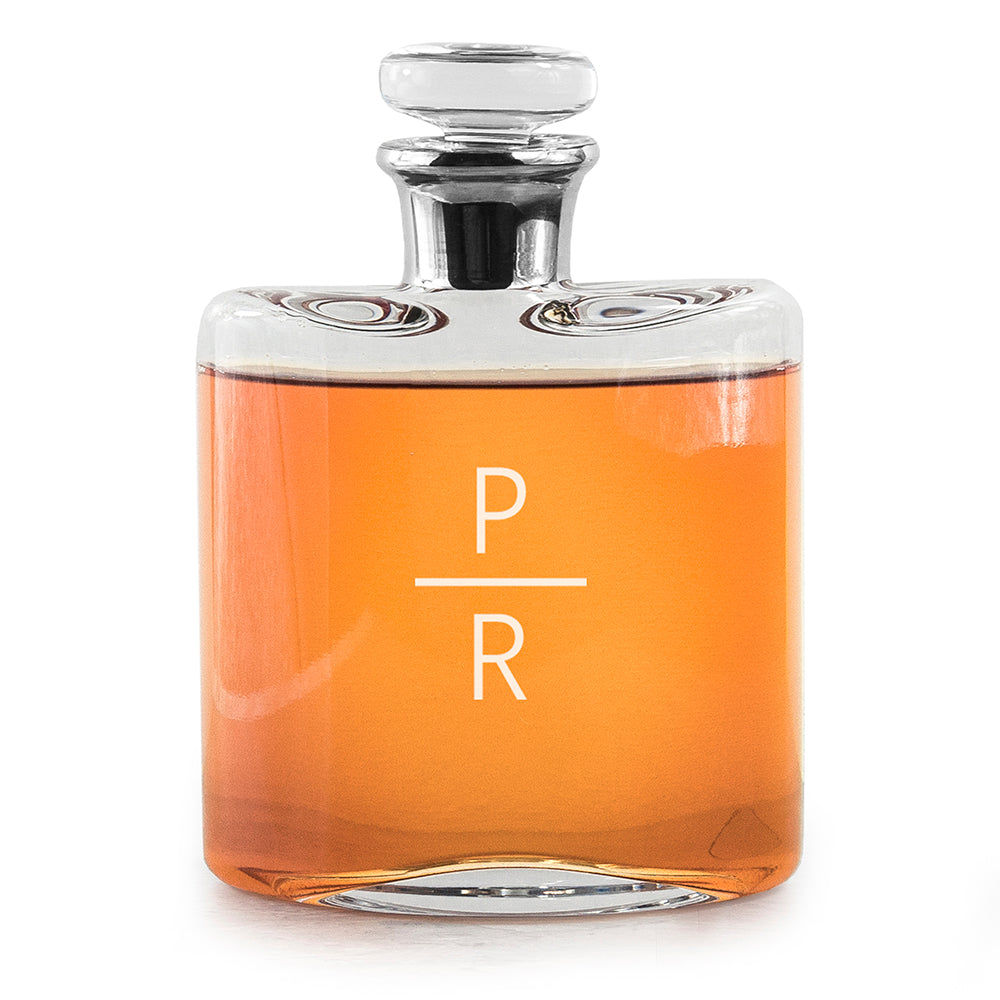 Platinum LSA Monogrammed Flask Decanter  Decanters Deeply Engraved