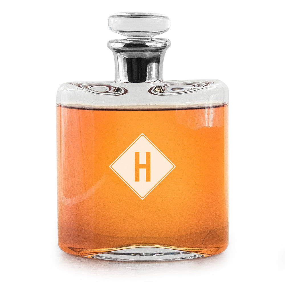 Platinum LSA Monogrammed Flask Decanter  Decanters Deeply Engraved