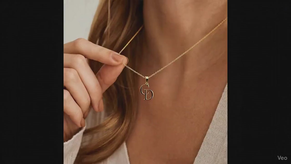 video-of-intertwined-letter-necklace