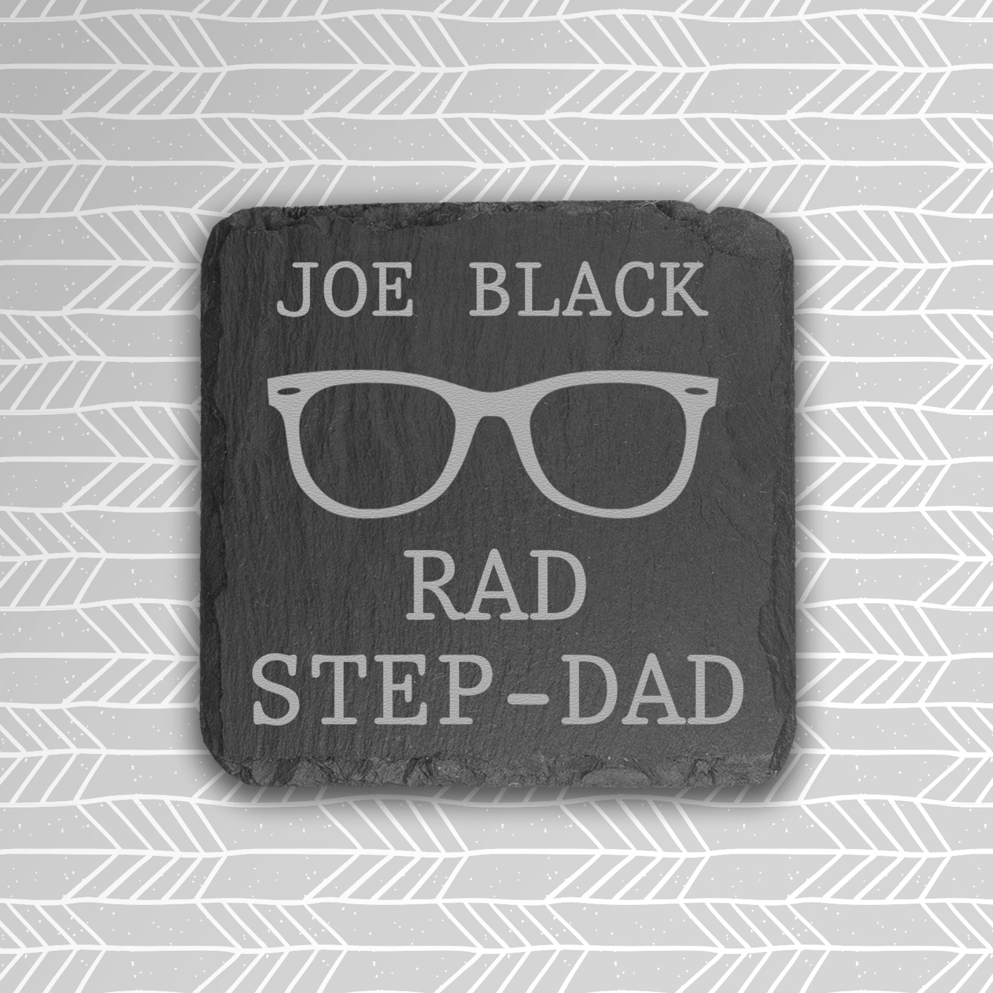 Rad Step-Dad Square Slate Keepsake - Lovesakes