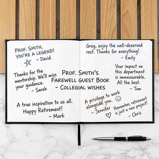 Personalized Leather Retirement Memory Book
