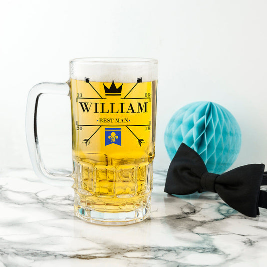Royal Emblem Custom Beer Mug  Beer Mugs Deeply Engraved