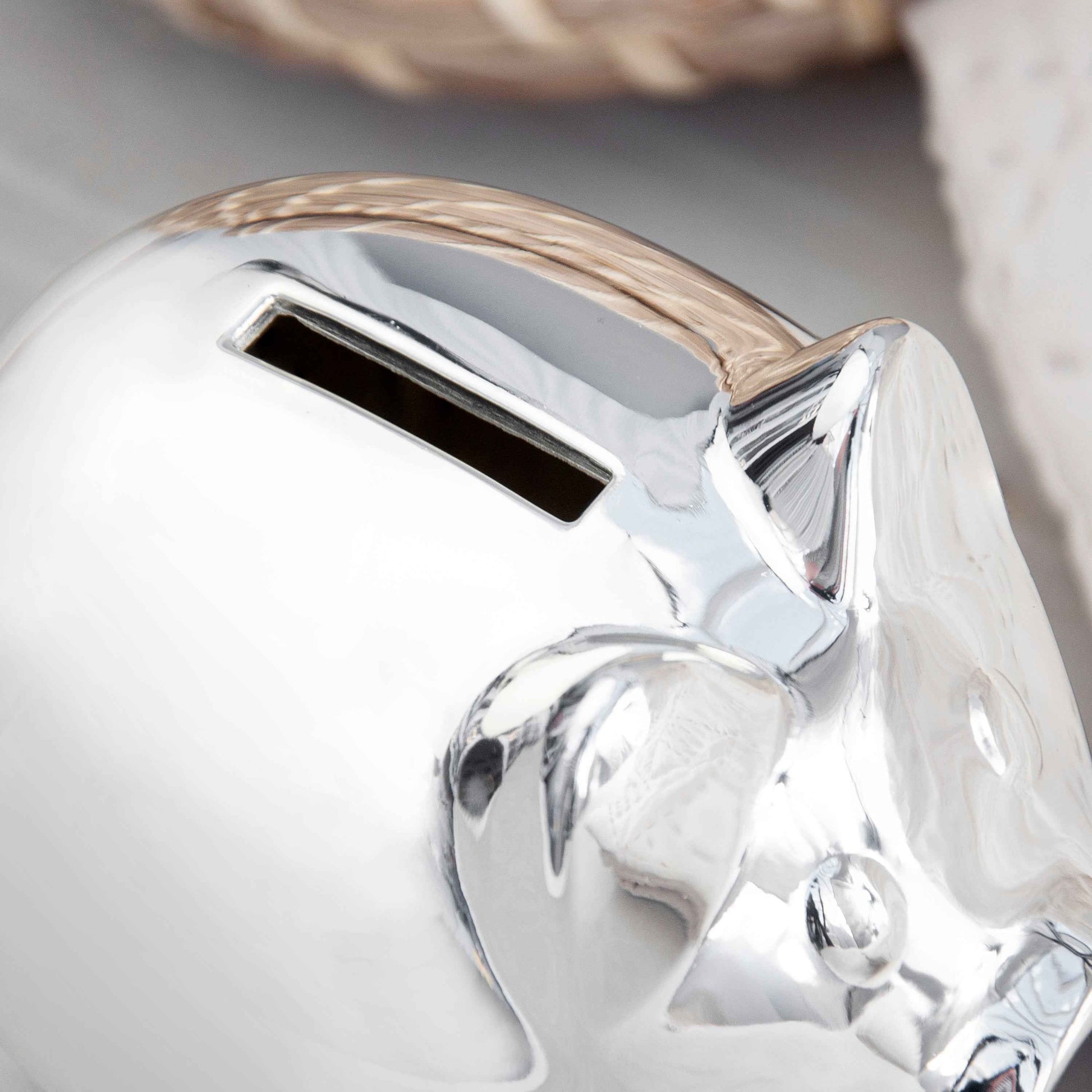 Silver Personalized Piggy Bank  Money Boxes Deeply Engraved