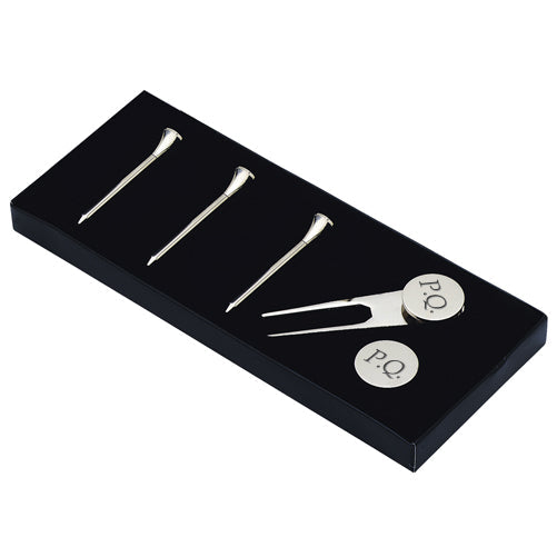 Personalized Silver Plated Golf Tee Gift Set - Lovesakes