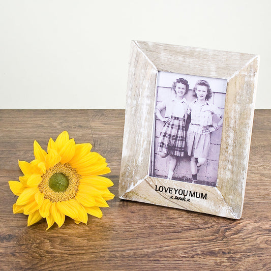 Personalised Rustic Mango Wood Picture Frame