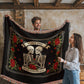 Skeleton Love Woven Blanket – 100% Cotton